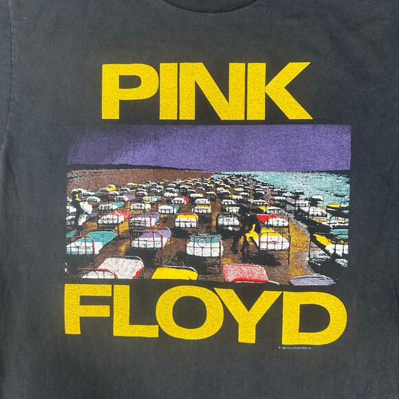Vintage 1987 Pink Floyd World Tour Large Brockum Single Stitch Reprint T-Shirt - Picture 6 of 9